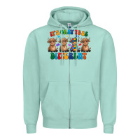 Seafoam Its Okay To Be Different Zipper Hoodie - CowhideDigitalArt