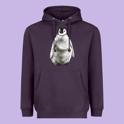 Baby Penguin Heavyweight Hoodie Designed By Lillyallendesigns