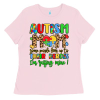 Bubblegum Pink autism mom some people look up to their heroes Ladies Tee - LillyAllenDesigns