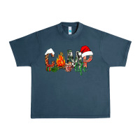 Midnight Navy Christmas camp Urban Heavy Tee - NancyCooperArtShop