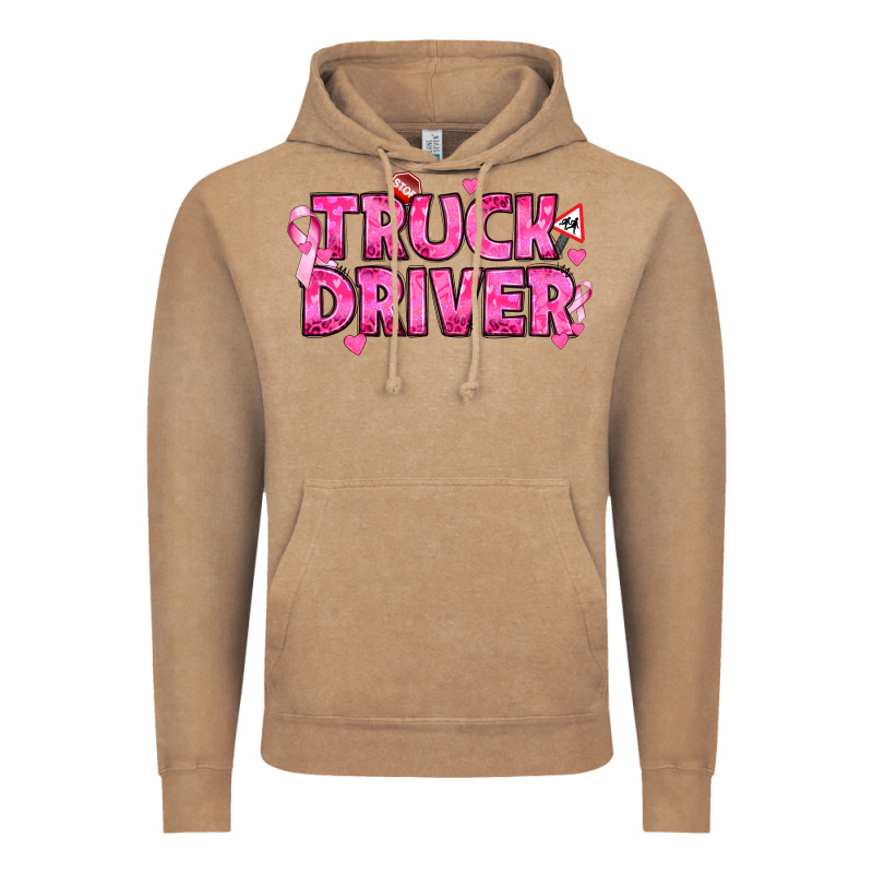 Breast Cancer Truck Driver Vintage Hoodie by texasbilliewilder | Teevron