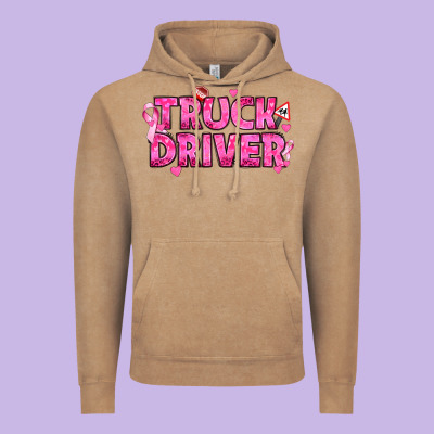 Breast Cancer Truck Driver Vintage Hoodie Designed By Texasbilliewilder