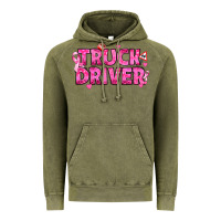 Vintage Olive Breast Cancer truck driver Vintage Hoodie - texasbilliewilder