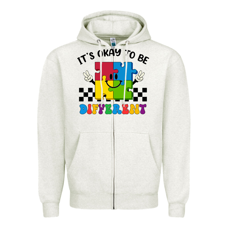It's Okay To Be Different Zipper Hoodie by CowhideDigitalArt | Teevron