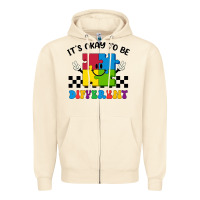 Sandshell It's Okay To Be Different Zipper Hoodie - CowhideDigitalArt