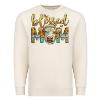 Sandshell Western Blessed Mom Charolais Bull Premium Sweatshirt - LillyAllenDesigns