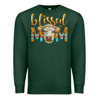 Sports Green Western Blessed Mom Charolais Bull Premium Sweatshirt - LillyAllenDesigns