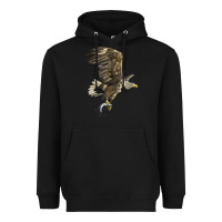 Black American White Sea Eagle Heavyweight Hoodie - LillyAllenDesigns