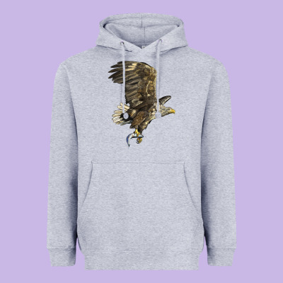 American White Sea Eagle Heavyweight Hoodie Designed By Lillyallendesigns