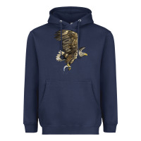 Navy American White Sea Eagle Heavyweight Hoodie - LillyAllenDesigns