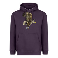 Plum American White Sea Eagle Heavyweight Hoodie - LillyAllenDesigns
