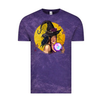 Cloud Purple Black Witch Vintage Tee - texasbilliewilder