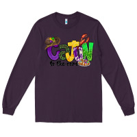 Plum cajun to the core mardi gras Long Sleeve Tee - CowGirlArtShop