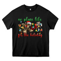 Black no place like for the holiday Heavy Core Tee - MaliasSmallBusiness