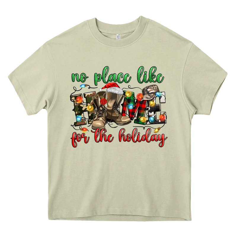 No Place Like For The Holiday Heavy Core Tee by MaliasSmallBusiness | Teevron
