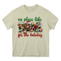 Mossy no place like for the holiday Heavy Core Tee - MaliasSmallBusiness
