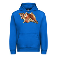 Cobalt sea   shell Urban Hoodie - BarkalooDesign