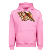 Fuchsia Pink sea   shell Urban Hoodie - BarkalooDesign