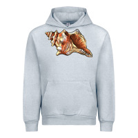Heather Grey sea   shell Urban Hoodie - BarkalooDesign