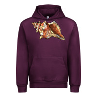 Mauve Wine sea   shell Urban Hoodie - BarkalooDesign
