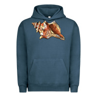 Pigment Midnight Navy sea   shell Urban Hoodie - BarkalooDesign