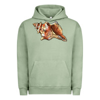 Pigment Oil Green sea   shell Urban Hoodie - BarkalooDesign