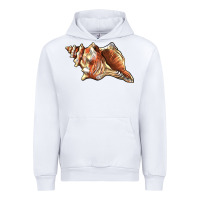White sea   shell Urban Hoodie - BarkalooDesign