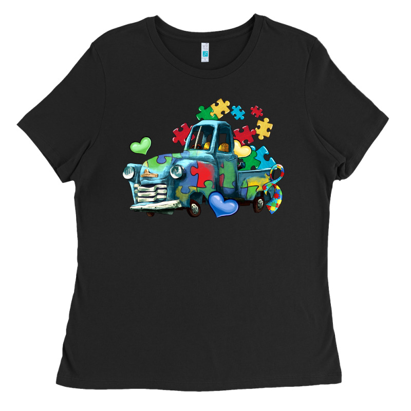 Autism Truck Ladies Tee by LillyAllenDesigns | Teevron