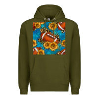 Army Green american football with leopard Premium Hoodie - BundleAndBundleShop