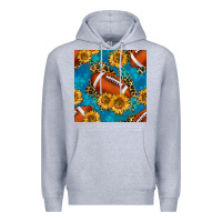 Heather Grey american football with leopard Premium Hoodie - BundleAndBundleShop