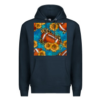 Navy american football with leopard Premium Hoodie - BundleAndBundleShop