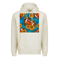 Oatmeal Heather american football with leopard Premium Hoodie - BundleAndBundleShop