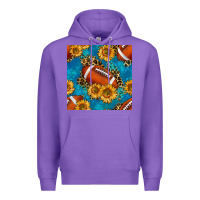 Purple american football with leopard Premium Hoodie - BundleAndBundleShop