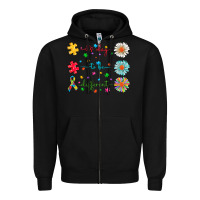Black It's Okay To Be Different Zipper Hoodie - CowhideDigitalArt