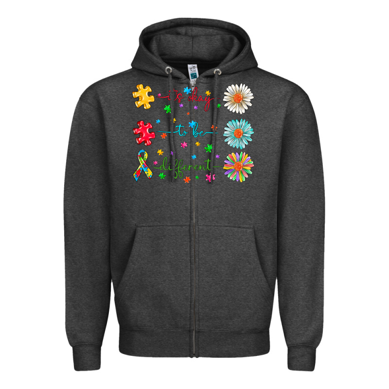 It's Okay To Be Different Zipper Hoodie by CowhideDigitalArt | Teevron