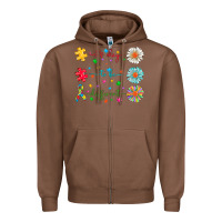 Chestnut It's Okay To Be Different Zipper Hoodie - CowhideDigitalArt