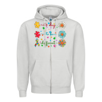 Dove Grey It's Okay To Be Different Zipper Hoodie - CowhideDigitalArt