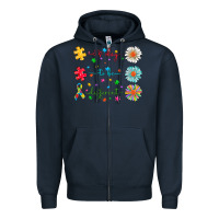 Navy It's Okay To Be Different Zipper Hoodie - CowhideDigitalArt