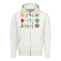 Oatmeal Heather It's Okay To Be Different Zipper Hoodie - CowhideDigitalArt