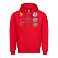 Red It's Okay To Be Different Zipper Hoodie - CowhideDigitalArt