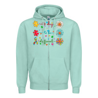 Seafoam It's Okay To Be Different Zipper Hoodie - CowhideDigitalArt