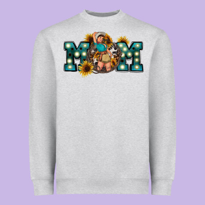 Western Mom Mother's Day Heavyweight Sweatshirt Designed By Fadigitalartstudio