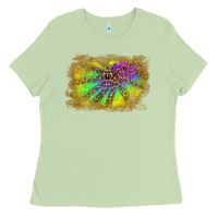 Matcha colorful glitter leopard background Ladies Tee - RanaPortraitStore