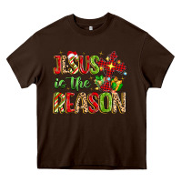Chocolate Brown jesus is the reason Heavy Core Tee - MaliasSmallBusiness