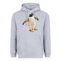 Heather Grey penguin Heavyweight Hoodie - LillyAllenDesigns