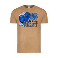 Vintage Camel Her fight is our fight Colon Cancer blue ribbon Vintage Tee - NancyCooperArtShop