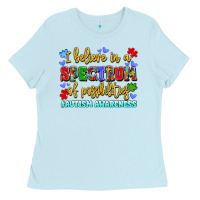 Baby Blue i believe in a spectrum of possibilities Ladies Tee - LillyAllenDesigns