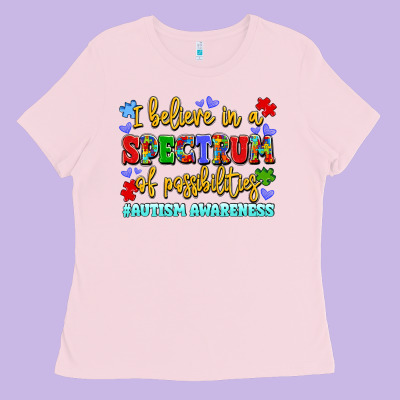 I Believe In A Spectrum Of Possibilities Ladies Tee Designed By Lillyallendesigns