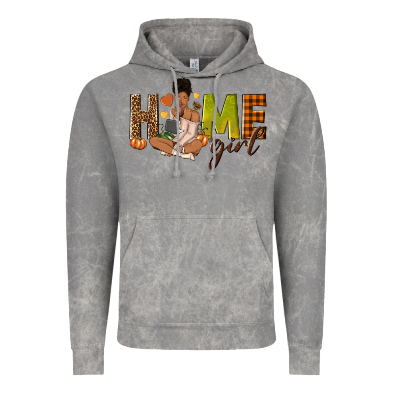 Home Girl Fall Afro Girl Vintage Hoodie by NancyCooperArtShop | Teevron