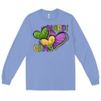 Colony Blue mardi gras heart Long Sleeve Tee - CowGirlArtShop